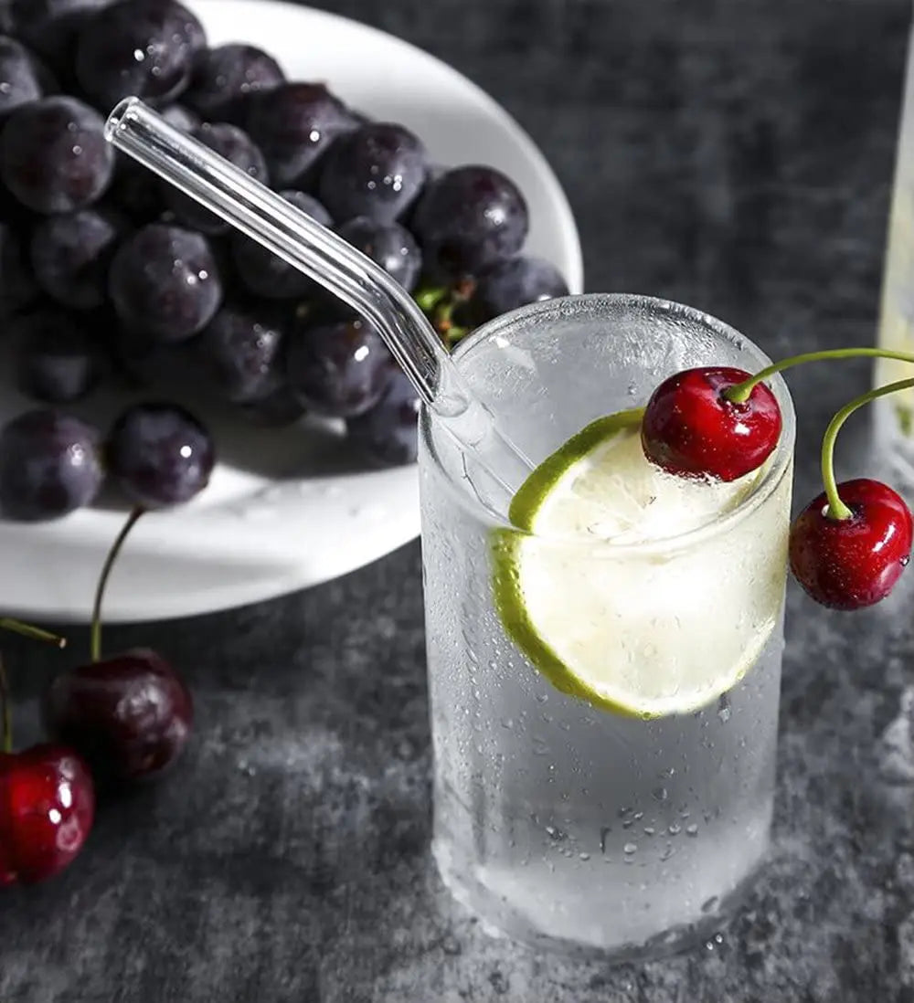 SmoothSip – Återanvändbart Glassugrör, Klar Design 20 cm (2 olika varianter)