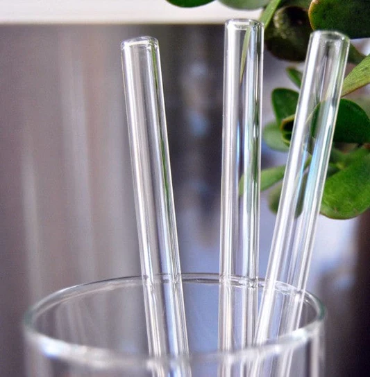 SmoothSip – Återanvändbart Glassugrör, Klar Design 20 cm (2 olika varianter)